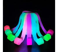 Lot de 8 rouleaux de papier crépon fluo, 8 rouleaux de papier crépon de 25 m en 4 couleurs fluo, décorations de fête, fournitures de fête pour enterrement de vie de jeune fille, mariage, anniversaire,