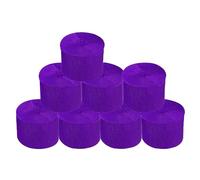 Lot de 8 rouleaux de papier crépon violet pour mariage, anniversaire, fête prénatale, décoration de fête arc-en-ciel, décoration de salon, chambre à coucher