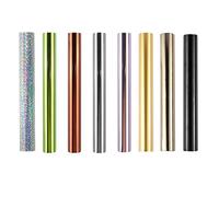 Lot de 8 rouleaux de papier métallisé brillant - Couleurs brillantes - 19,3 x 500,4 cm - Pour imprimante laser et plastifieuse - Pour scrapbooking et travaux manuels
