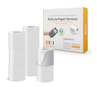 Lot de 8 rouleaux de papier thermique thermique pour tpv tactile hôtellerie, caisse enregistreuse, imprimante tickets, rouleau de papier blanc pour ordinateur portable et imprimante, dimensions 80 x