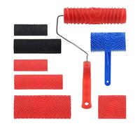 Lot de 8 rouleaux de peinture comprenant des grains de bois, des rouleaux composés pour cloisons sèches et un cadre accessoire portable pour murs et plafonds