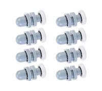 Lot de 8 rouleaux de porte de douche en plastique de 20 mm à pousser et en demi-cercle, silencieux, stable, accessoire de salle de bain en plastique