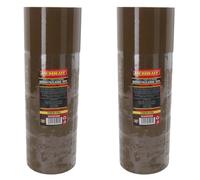 Lot de 8 rouleaux de ruban adhésif d'emballage Marron 75 mm x 68 m