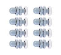 Lot de 8 rouleaux ronds de rechange pour porte de douche en plastique de 20 mm à pousser et en demi-cercle, silencieux, stable, accessoires de salle de bain de rechange