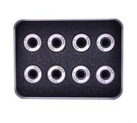 Lot de 8 roulements 608RS ABEC11 pour skateboard avec double bouclier en caoutchouc pour une protection contre la poussière et une performance améliorée (blanc)
