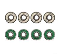 Lot de 8 roulements ABEC-9 608RS en acier à haute teneur en carbone pour longboards, drift, patins à roulettes, pièces de rechange lisses et silencieuses