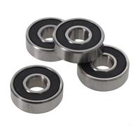 Lot de 8 roulements de skate ABEC-11 Grade 608 compatibles avec les roues de roller, scooter, skateboard, camions et essieux de longboard (noir)