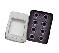 Lot de 8 roulements pour longboard avec billes lubrifiées pour une performance optimale (violet)