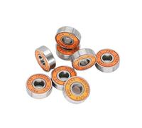 Lot de 8 roulements scellés orange 608RS ILQ-11 8 x 22 x 9 mm ABEC-9, roulements en acier durables à faible frottement for roues de skateboard et patins à roues alignées