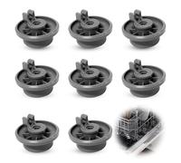 Lot de 8 Roulette Lave Vaisselle pour Panier Inférieur, Basket Roller Universel Haute Résistance Compatible avec Bosch & Siemens, Réparation Rapide pour Panier Couvert Réparation Rapide, Modèle 165314
