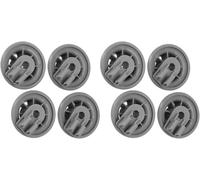 Lot de 8 roulettes de panier de lave-vaisselle, roue inférieure de lave-vaisselle, compatible avec Bosch Siemens avec le code d'origine 611475 00611475