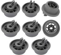 Lot de 8 roulettes de panier inférieur de lave-vaisselle, compatible avec Bosch Siemens - Numéro de pièce de rechange : 420198, 423232, AH3439123, EA3439123, PS3439123, PS3439123, PS8697067
