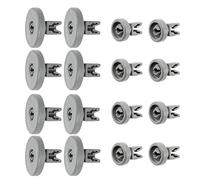 Lot de 8 roulettes de panier supérieur pour lave-vaisselle + 8 roulettes de panier inférieur pour lave-vaisselle Dishlex DX103WK DX203SK WDF901SA WDF901WA 50286965-004