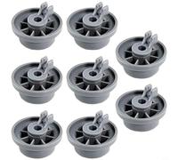 Lot de 8 roulettes de rechange pour lave-vaisselle Kenmore pour Bosch Partie 165314 420198 Gris En plastique Roulettes Montage facile Accessoires de réparation (8)