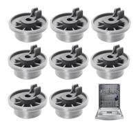 Lot de 8 roulettes de rechange pour panier inférieur de lave-vaisselle, roulettes universelles pour brouette, chariot pivotant, pour meubles Bosch, chariot de chaise