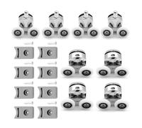 Lot de 8 roulettes de rechange pour porte de douche en verre de 23 mm | Glissières de porte de douche | Glissières de porte de douche doubles pour cabine de douche, salle de douche, rouleau de porte