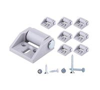 Lot de 8 roulettes en caoutchouc et plastique 16 mm Avec plaque Pour meubles et appareils électroménagers