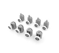 Lot de 8 roulettes porte douche diamètre 23/25/27 mm, 4 supérieures et inférieures Convient aux portes de douche(GReY,27mm)