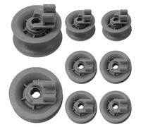 Lot de 8 roulettes pour panier supérieur de lave-vaisselle Neff, Siemens, Bosch, gris