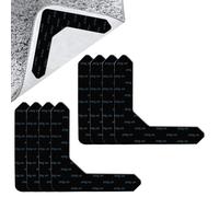 Lot de 8 rubans adhésifs antidérapants pour planchers en bois dur et carrelage, réutilisables, autocollants double face pour garder les coins plats (8, en forme de L)