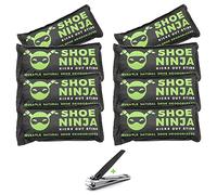Lot de 8 sachets anti-odeurs au charbon actif pour chaussures, avec coupe-ongles offert, grand format, 75 g