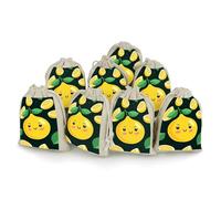 Lot de 8 sachets cadeaux réutilisables en coton et chanvre avec cordon de serrage pour mariage, bricolage, fête (12 x 17 cm)