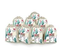 Lot de 8 sachets cadeaux réutilisables en coton et chanvre avec cordon de serrage pour mariage, bricolage, fête (12 x 17 cm)