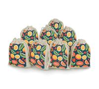 Lot de 8 sachets cadeaux réutilisables en coton et chanvre avec cordon de serrage pour mariage, bricolage, fête (12 x 17 cm)