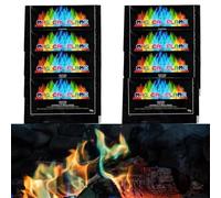 Lot de 8 sachets de poudre à changement de couleur pour foyer, sachets magiques pour le camping et les fêtes, paquets de 10 g pour des effets de flamme vibrants