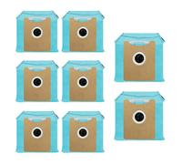 Lot de 8 sacs à poussière compatibles avec Eufy Clean G40+ G40 Hybrid+ G35+ Auto-Empty Station Robot Aspirateur Pièces de rechange Bleu
