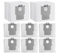Lot de 8 sacs à poussière de rechange antibactériens non tissés haute capacité 3,6 l pour aspirateurs Roborock S8+/S7/Q7/Q8MAX/Q5