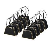 Lot de 8 sacs cadeaux de fleurs pour bouquet, sacs à main portables avec poignées pour fleuriste, Noël, Thanksgiving, anniversaire, mariage, cérémonie, blanc