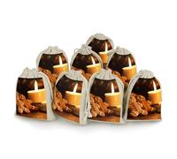 Lot de 8 sacs cadeaux réutilisables en coton avec cordon de serrage de 12 x 17 cm, sacs de rangement pour bougies et bonbons