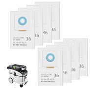 Lot de 8 sacs d'aspirateur 496186 pour Festool Selfclean CT 36 / CTM 36 E/CTL 36 E CLEANTEC série aspirateur mobile grande capacité sac filtrant extracteur de poussière pièces de rechange accessoires