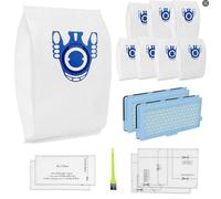 Lot de 8 sacs d'aspirateur compatibles avec Miele Classic C1, Complete C1 C2 C3, S8, S5, S2, S227, S240, S270, S400 Series + 2 filtres HEPA Active Air Clean SF-HA 50