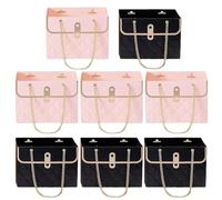 Lot de 8 sacs de fleuriste en forme de seau, boîtes de fleurs, boîtes de fleuriste, sac en papier, sac à main, sac à main, sac à main, boîte d'arrangement floral, boîte d'arrangement floral, fête des
