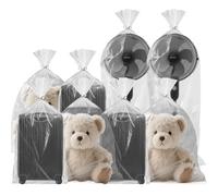Lot de 8 sacs de rangement extra larges en plastique transparent 90 x 120 cm, 100 x 152 cm, Gaint en plastique transparent pour l'étanchéité à la poussière, bagages, valises, meubles, consolateurs