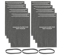Lot de 8 sacs filtrants 38737 de rechange pour aspirateurs Craftsman 2 à 2,5 gallons et seau Powerhead avec 3 bandes de retenue