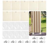 Lot de 8 Sacs Lestés pour Rideaux D'Extérieur, Sac de Poids Portable avec Pinces en Métal, Gestion du Poids du Rideau, Sacs de Poids Autocollants, pour Stabiliser Les Rideaux, Nappes, Drapeaux