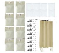 Lot de 8 sacs lestés pour rideaux - Pour l'extérieur - Cabana inférieure - Sacs lestés - Avec clips fixes - Accessoires pour la maison et l'hôtel - Pour drapeau de jardin - Décoration de table