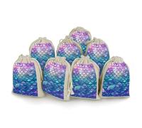 Lot de 8 sacs vides en mousseline avec cordon de serrage - Réutilisables et lavables - Pour herbes, épices, bonbons, savon, bijoux, cadeaux de mariage