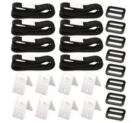 Lot de 8 sangles de piscine enrouleurs de sangles de fixation pour capots gonflables de collection de films - Corde à attacher, pare-soleil, pêche