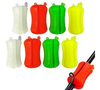 Lot de 8 sangles de support de canne à pêche - Fixball portable - 4 trous - En silicone extensible - Pour canne à pêche en plein air