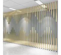 Lot de 8 séparateurs de pièce modernes à lattes métalliques pour salon, chambre, bureau - Décoration polyvalente en colonne et séparateur d'espace