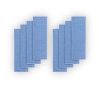 Lot de 8 serpillères de rechange 40 cm - Serpillère en microfibre pour tous les supports pliants courants - Housse plate pour tous les types de sols lisses