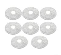 Lot de 8 serpillères en microfibre compatibles avec aspirateur robot Midea V12pro, lavables, réutilisables, pour bois dur et carrelage, nettoyage en profondeur