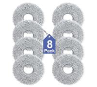 Lot de 8 Serpillères pour Dreame L10s/L10/L20/X40/L40/X50/L50 Pro Ultra, Xiaomi X20 Pro/Max/5, pour Ecovacs Deebot T30/T30S/T30C/T50 Pro OMNI Aspirateur, Chiffon de Rechange Réutilisable et Lavable