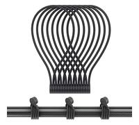 Lot de 8 serre-câbles magnétiques en silicone, réutilisables avec sangles de câble magnétiques puissantes pour regrouper et organiser, maison, bureau, école ou tout simplement pour s'amuser (noir)
