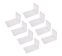 Lot de 8 serre-livres en acrylique transparent pour une organisation stable et sécurisée de livres, magazines et documents à la maison ou au bureau