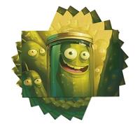 Lot De 8 Sets De Table Motif Concombres Amusants, Coton Et Lin Antidérapant Sets Table Lavables Lavable Illustration Botanique Vert Émeraude pour Hiver Noël Décoration Fête Extérieur, 30X45Cm